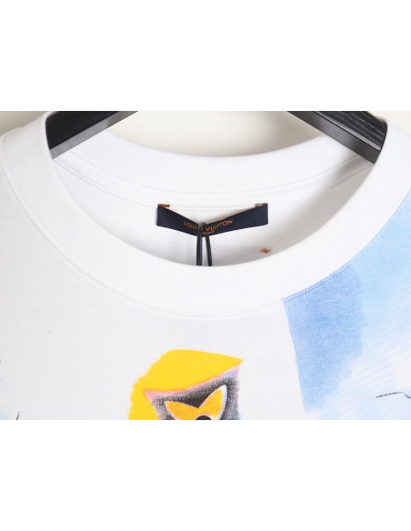 Reps Louis Vuitton Watercolor Graffiti Short Sleeve T-Shirt,All order with free shipping Reps Louis Vuitton