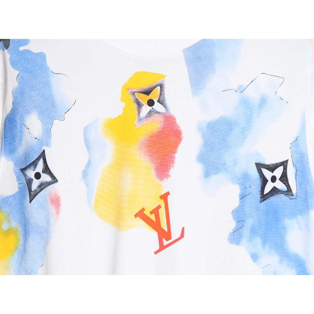 Reps Louis Vuitton Watercolor Graffiti Short Sleeve T-Shirt,All order with free shipping Reps Louis Vuitton