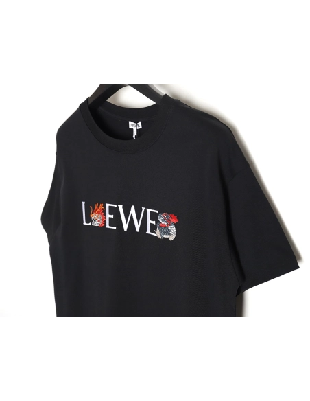 Loewe 24ss Dragon Year Limited Edition Logo Embroidered Short Sleeve T-shirt_TSK1,All order with free shipping Loewe