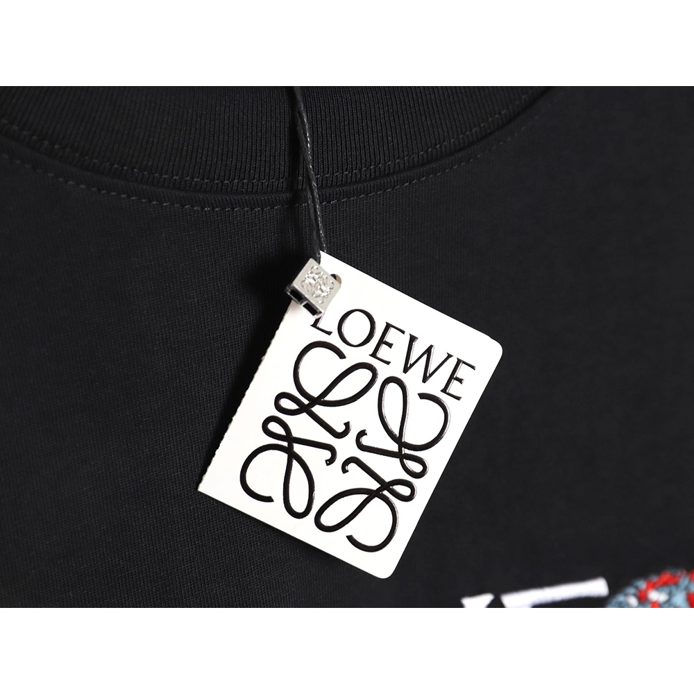 Loewe 24ss Dragon Year Limited Edition Logo Embroidered Short Sleeve T-shirt_TSK1,All order with free shipping Loewe