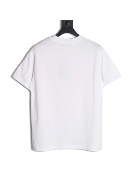 Fendi 24SS double F irregular ink-splashed print short-sleeved T-shirt,All order with free shipping Fendi