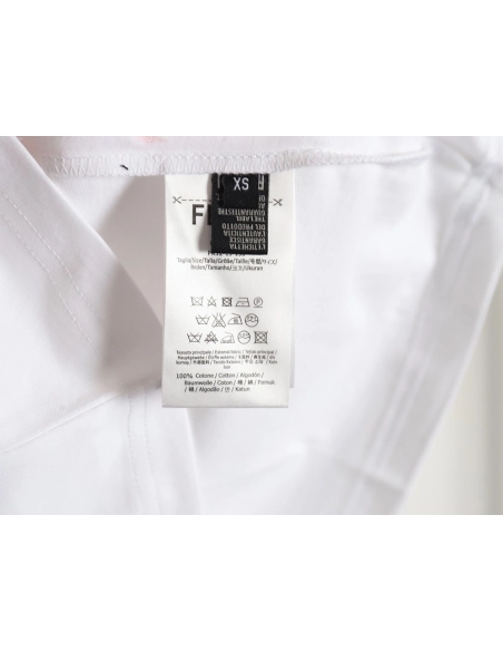 Fendi 24SS double F irregular ink-splashed print short-sleeved T-shirt,All order with free shipping Fendi