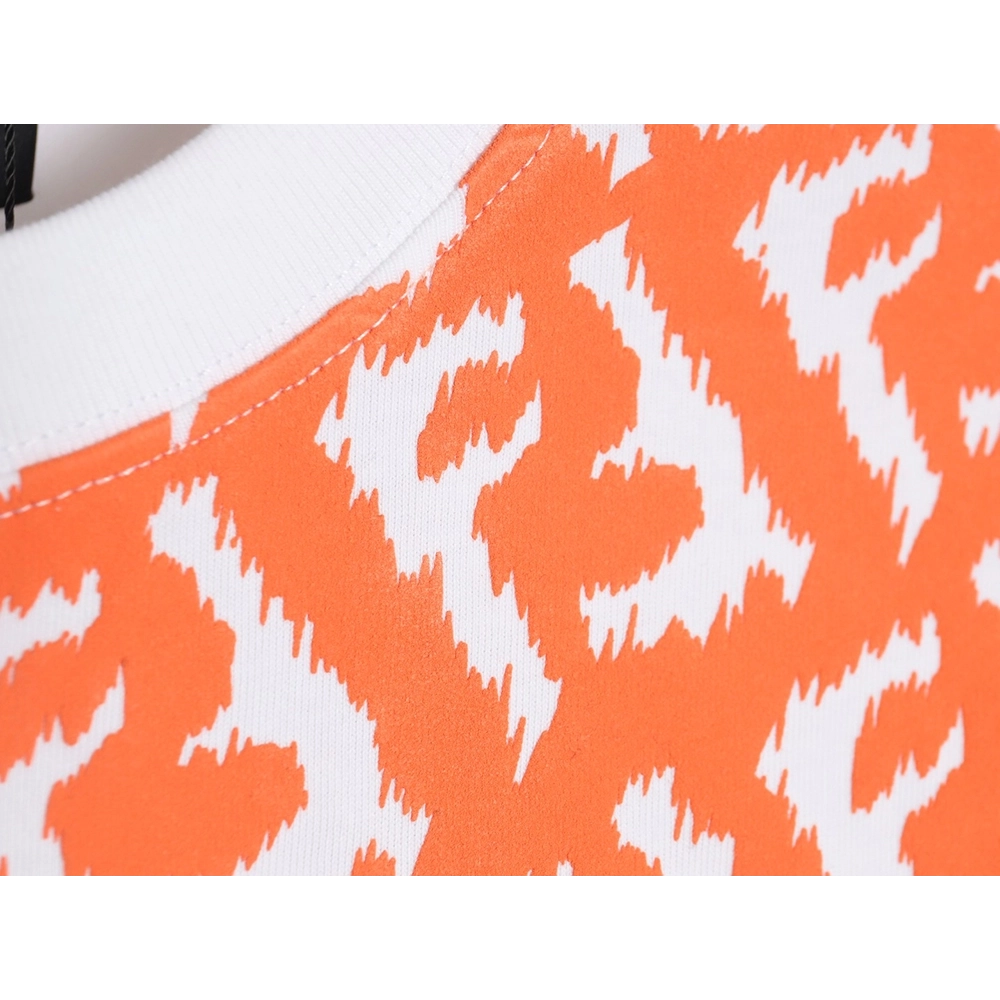 Fendi 24SS double F irregular ink-splashed print short-sleeved T-shirt,All order with free shipping Fendi