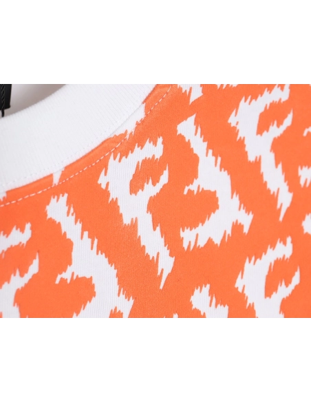 Fendi 24SS double F irregular ink-splashed print short-sleeved T-shirt,All order with free shipping Fendi