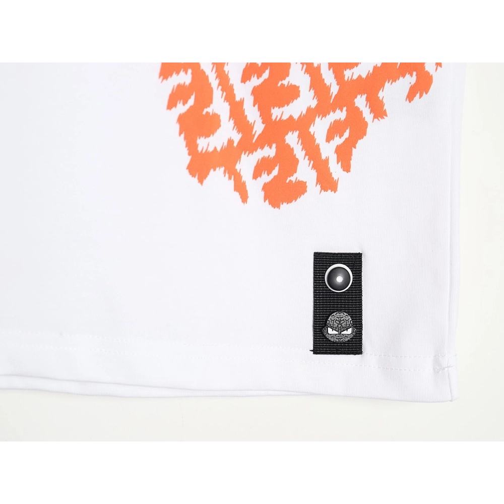 Fendi 24SS double F irregular ink-splashed print short-sleeved T-shirt,All order with free shipping Fendi