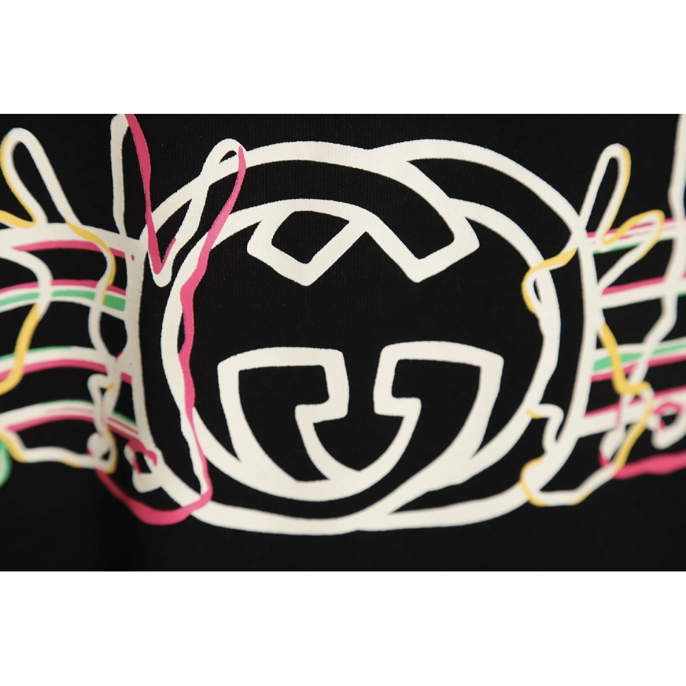 Reps Gucci Chinese New Year rabbit logo print cotton T-shirt TSK1,All order with free shipping Reps Gucci