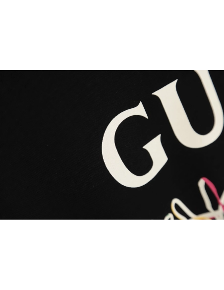 Reps Gucci Chinese New Year rabbit logo print cotton T-shirt TSK1,All order with free shipping Reps Gucci