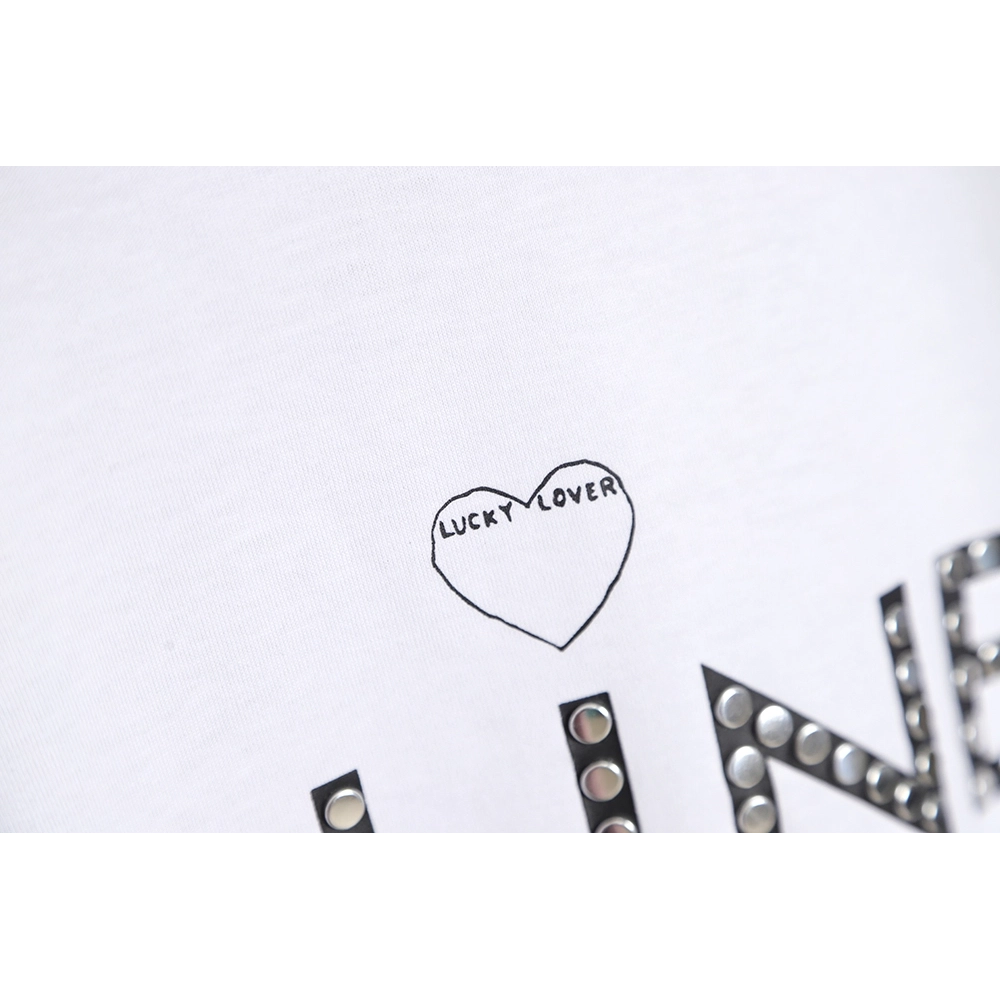 CELINE 22SS rivet heart letter short-sleeved T-shirt,All order with free shipping Celine
