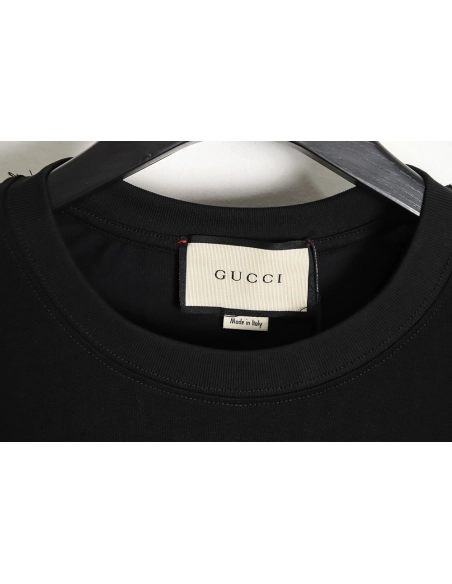 Reps Gucci Reps Gucci 23ss smiley face logo pattern foam three-dimensional printing short-sleeved T-shirt TSK1,All order with fr