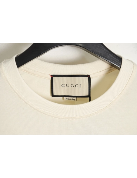 Reps Gucci Reps Gucci 23ss smiley face logo pattern foam three-dimensional printing short-sleeved T-shirt,All order with free sh