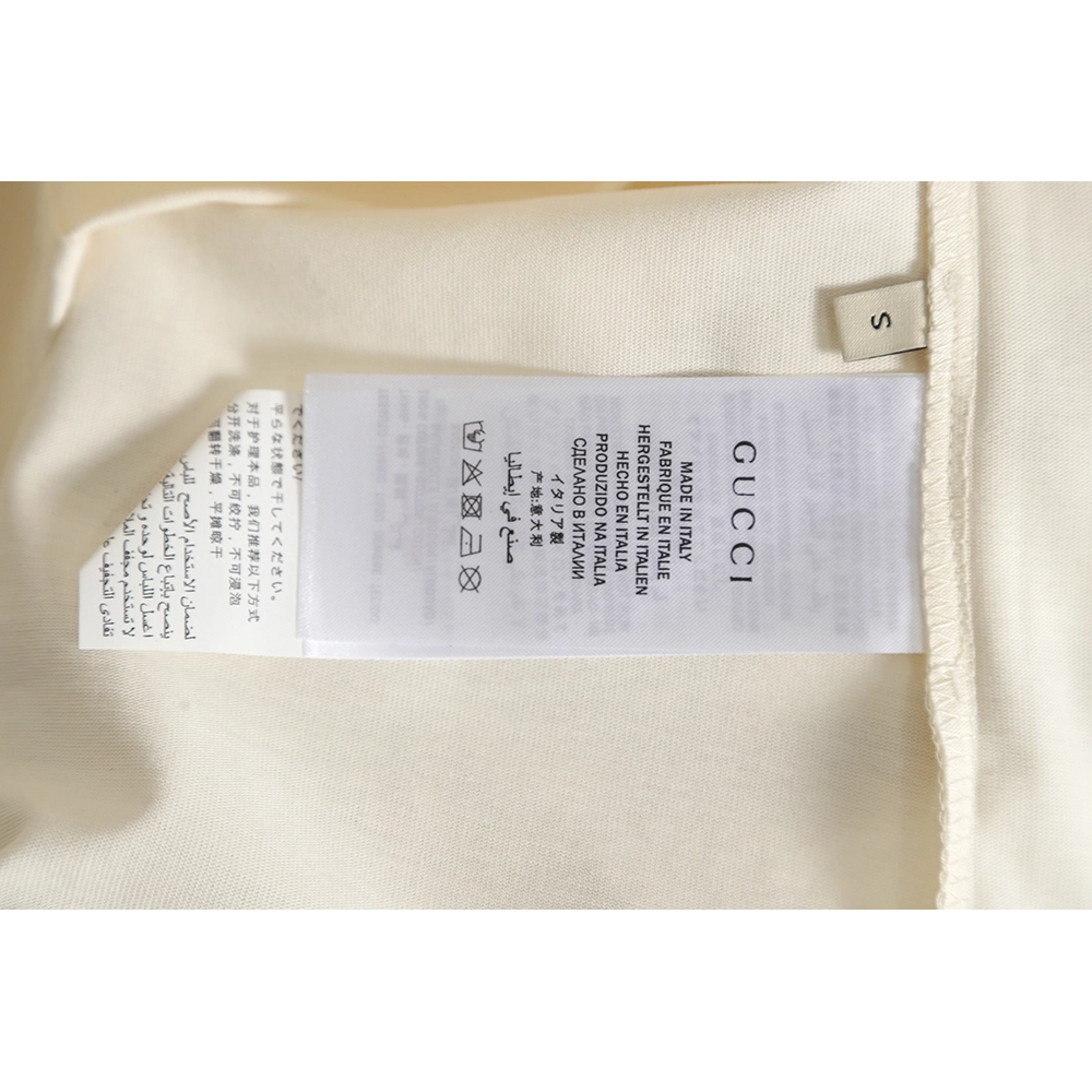 Reps Gucci Reps Gucci 23ss smiley face logo pattern foam three-dimensional printing short-sleeved T-shirt,All order with free sh