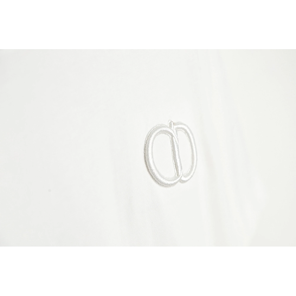 Dior Chest CD Letter Embroidered Short Sleeve T-Shirt,All order with free shipping Dior