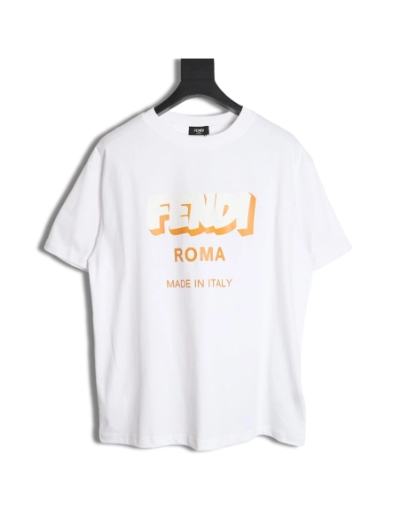 Fendi 3D logo print T-shirt,All order with free shipping Fendi