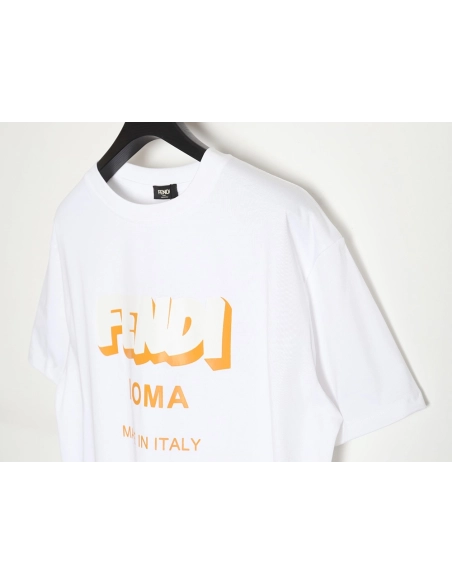 Fendi 3D logo print T-shirt,All order with free shipping Fendi
