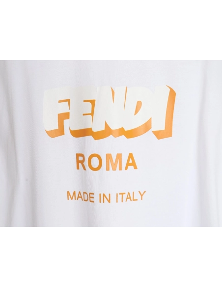 Fendi 3D logo print T-shirt,All order with free shipping Fendi