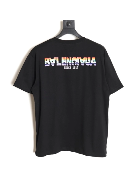Balenciaga rainbow logo T-shirt TSK1,All order with free shipping Balenciaga