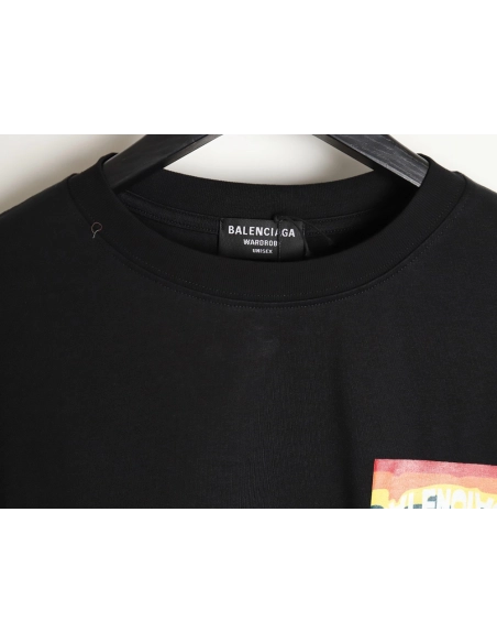Balenciaga rainbow logo T-shirt TSK1,All order with free shipping Balenciaga