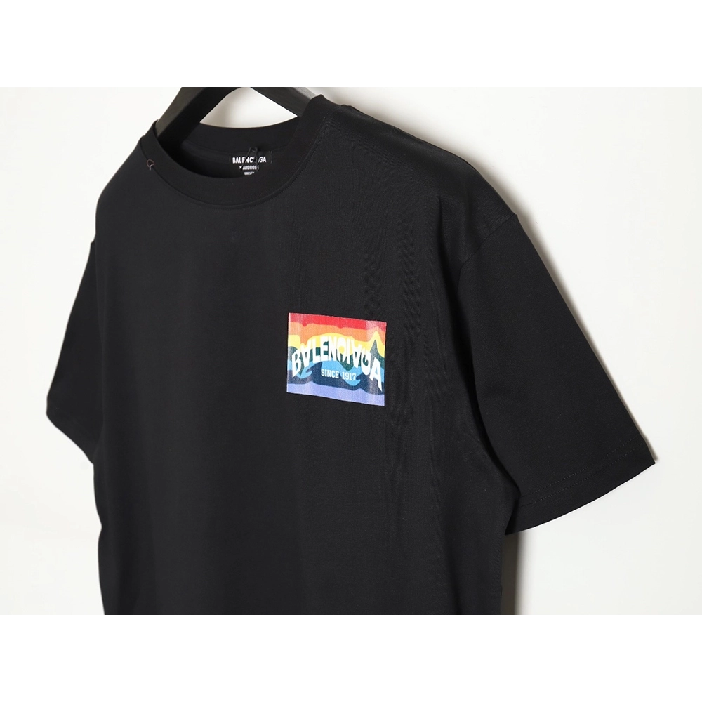 Balenciaga rainbow logo T-shirt TSK1,All order with free shipping Balenciaga