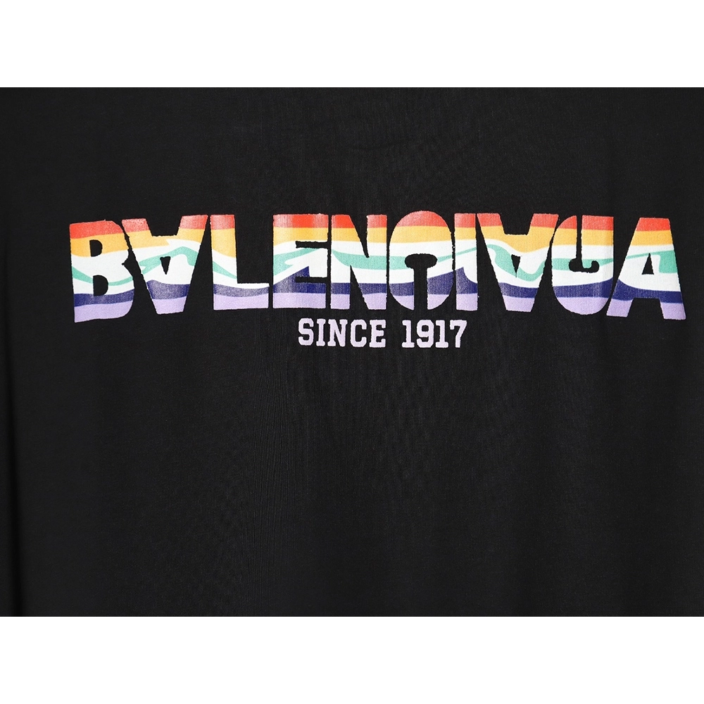Balenciaga rainbow logo T-shirt TSK1,All order with free shipping Balenciaga