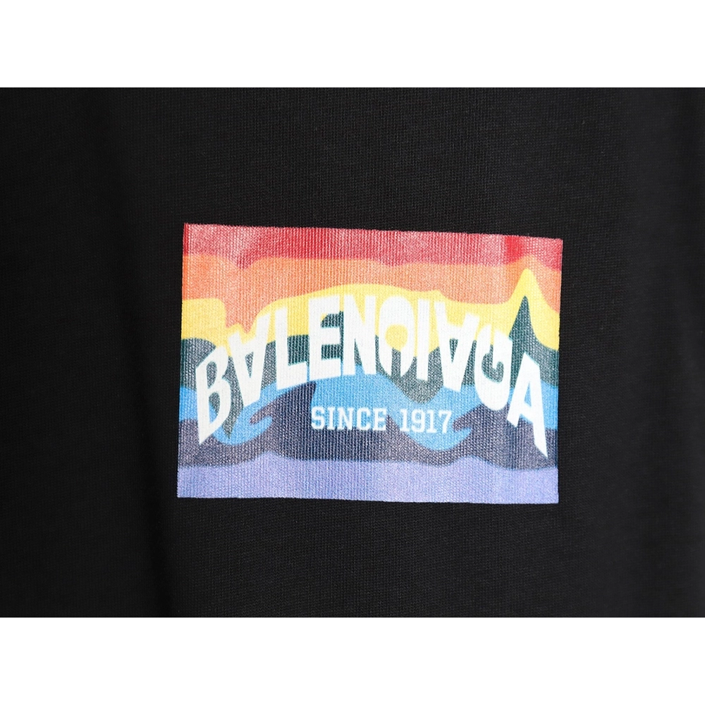 Balenciaga rainbow logo T-shirt TSK1,All order with free shipping Balenciaga