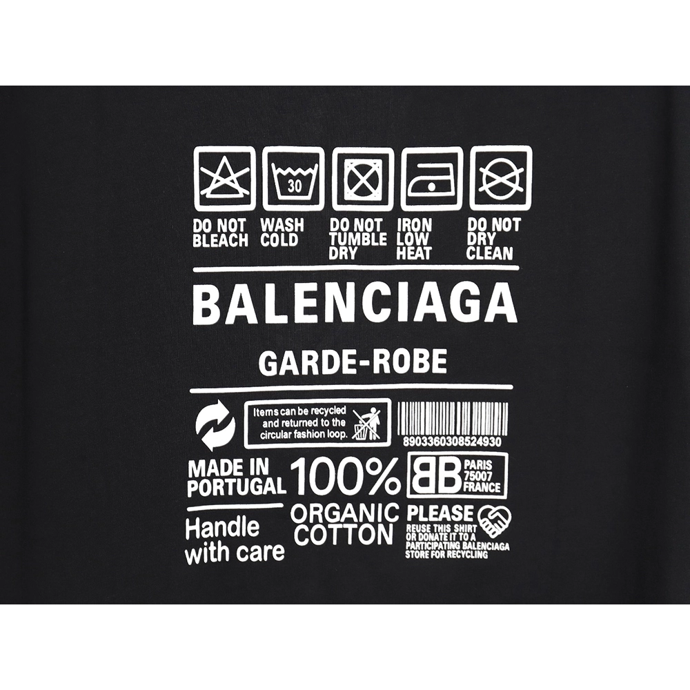 Balenciaga 23ss environmental logo short-sleeved T-shirt,All order with free shipping Balenciaga