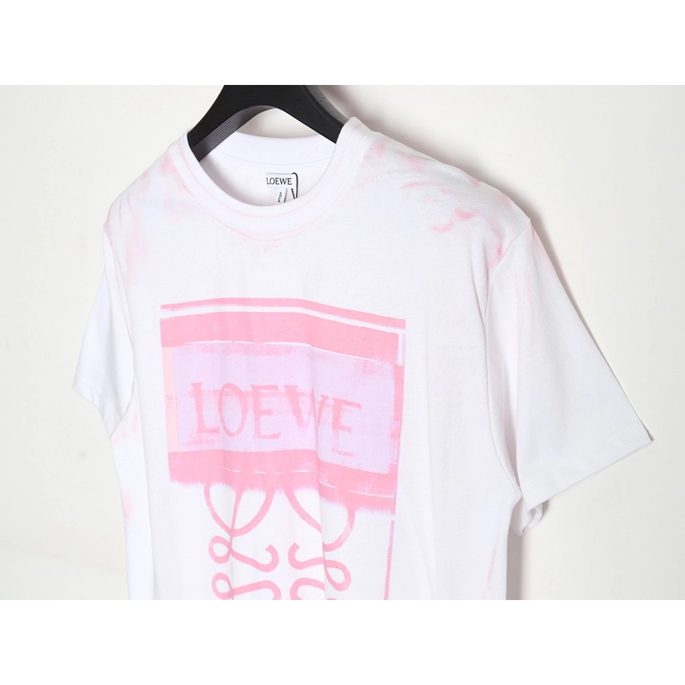 Loewe 24SS graffiti tie-dye short-sleeved T-shirt TSK1,All order with free shipping Loewe