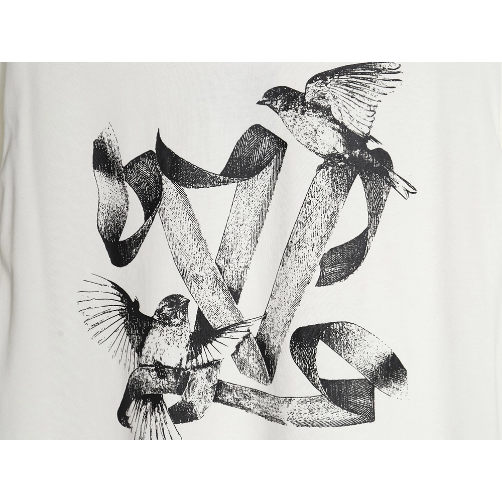Reps Louis Vuitton 24SS streamer bird print short-sleeved T-shirt,All order with free shipping Reps Louis Vuitton