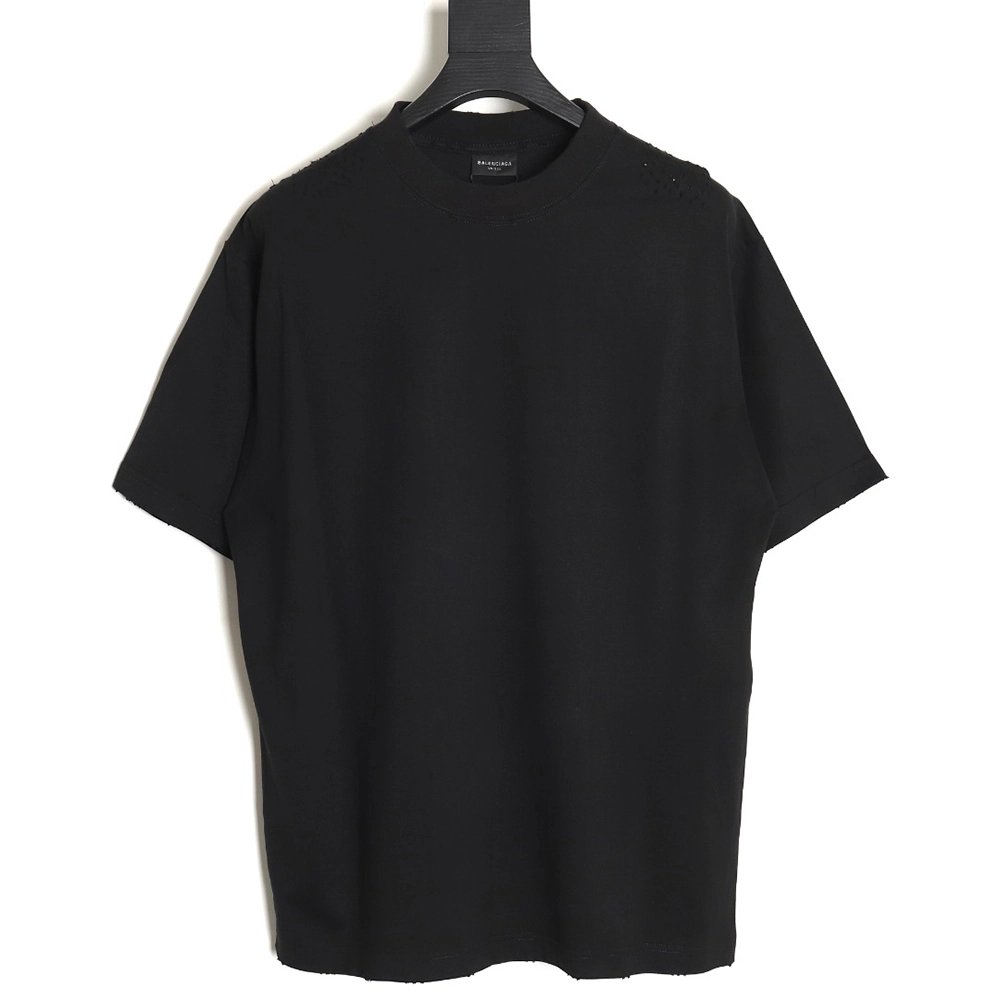 Balenciaga 24SS new Sanskrit back destruction short-sleeved T-shirt,All order with free shipping Balenciaga