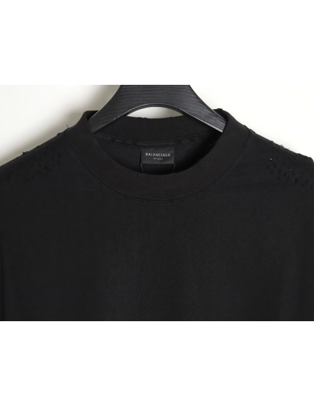 Balenciaga 24SS new Sanskrit back destruction short-sleeved T-shirt,All order with free shipping Balenciaga