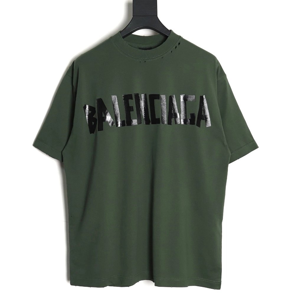 Balenciaga 23SS Masking Tape Short Sleeve T-Shirt,All order with free shipping Balenciaga