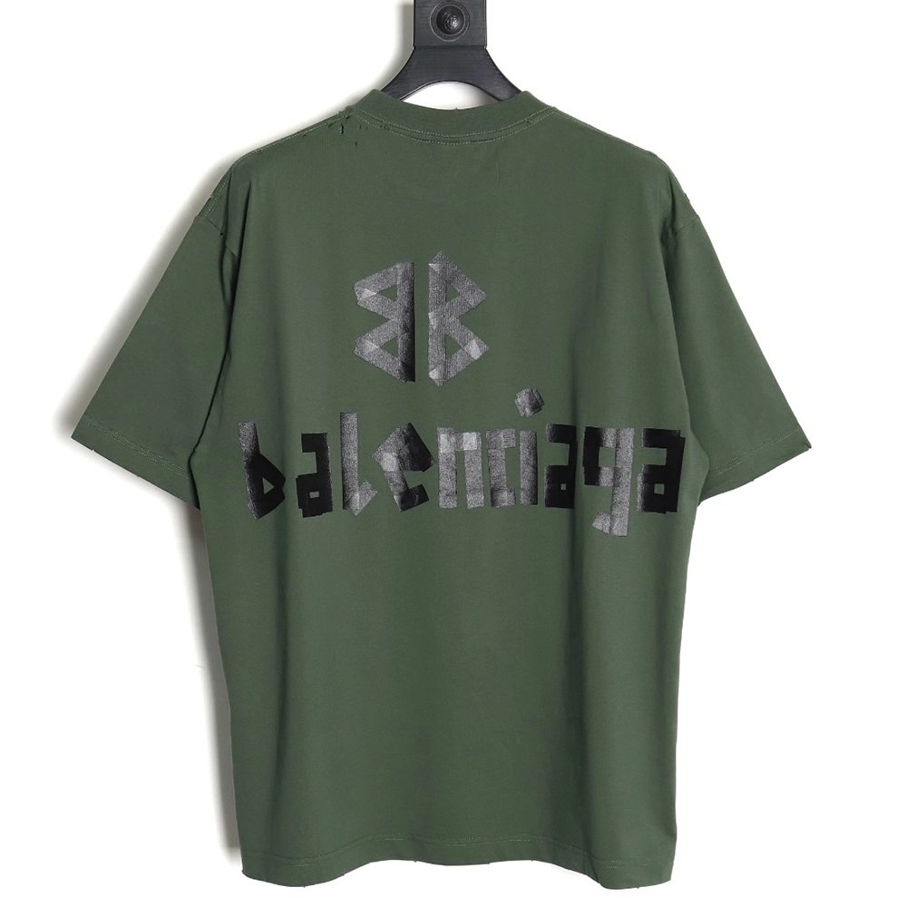 Balenciaga 23SS Masking Tape Short Sleeve T-Shirt,All order with free shipping Balenciaga
