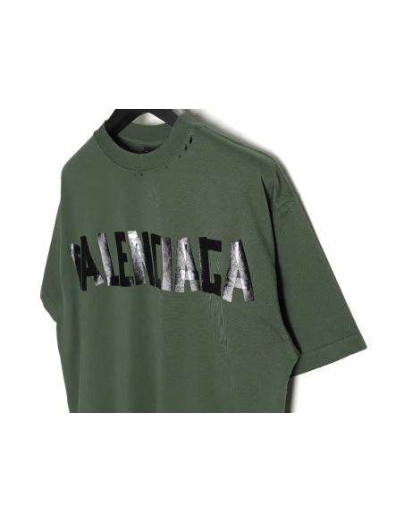 Balenciaga 23SS Masking Tape Short Sleeve T-Shirt,All order with free shipping Balenciaga
