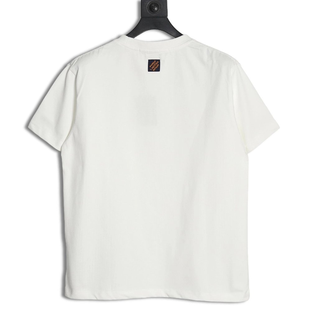 Reps Louis Vuitton Beaded Sequined Embroidered Short Sleeve T-Shirt,All order with free shipping Reps Louis Vuitton