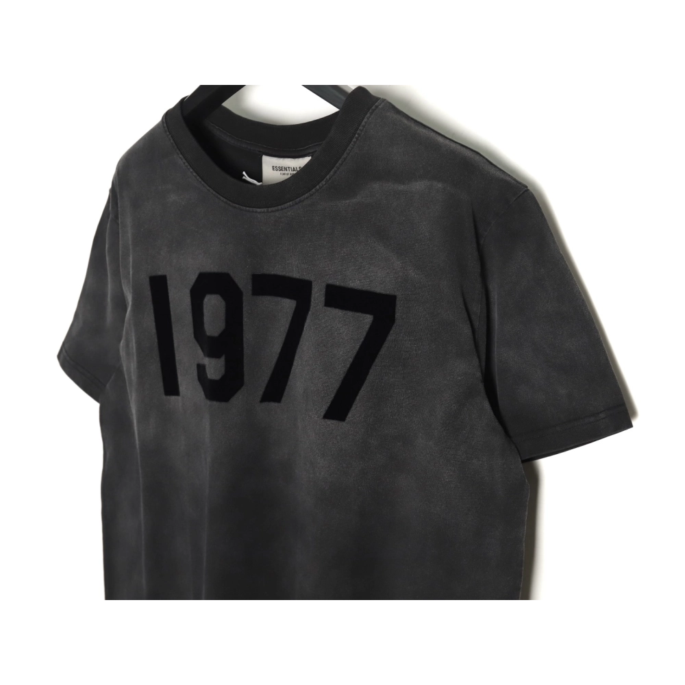 Fear Of God Washed 1977 Flocked Letter Printed Round Neck T-Shirt,All order with free shipping Fear of God