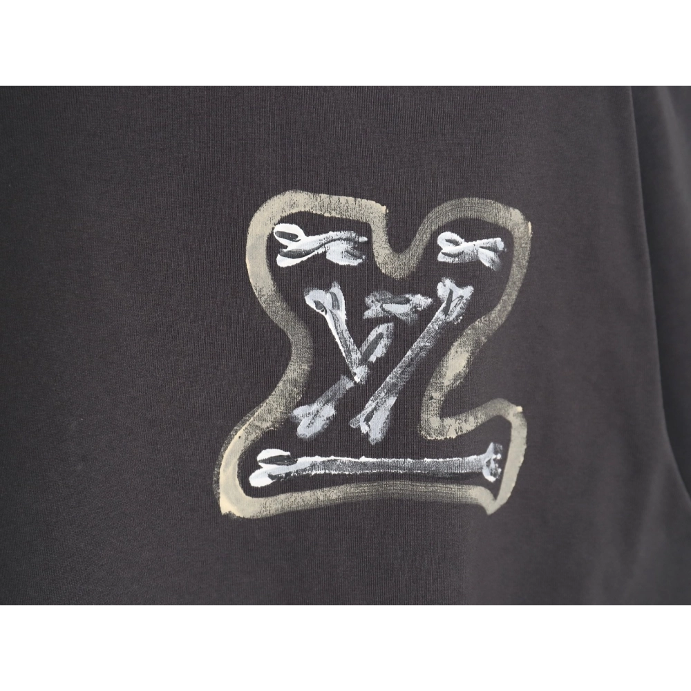 Reps Louis Vuitton washed damaged hand-painted round neck T-shirt,All order with free shipping Reps Louis Vuitton