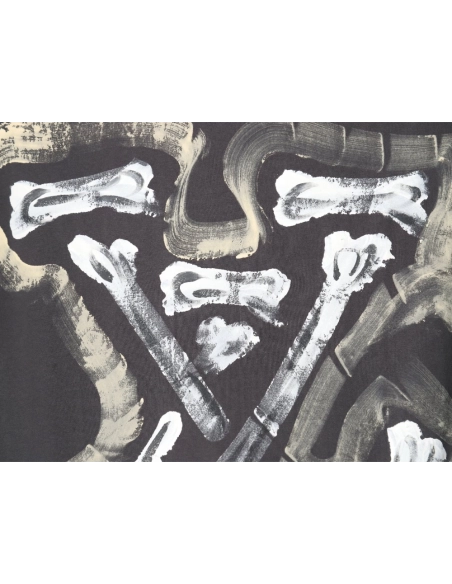 Reps Louis Vuitton washed damaged hand-painted round neck T-shirt,All order with free shipping Reps Louis Vuitton