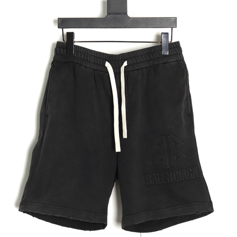 Balenciaga letter foam print washed distressed short-sleeved T-shirt,All order with free shipping Balenciaga