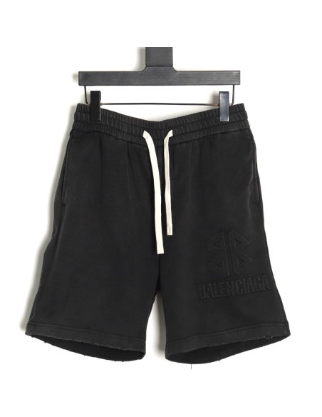 Balenciaga letter foam print washed distressed short-sleeved T-shirt,All order with free shipping Balenciaga