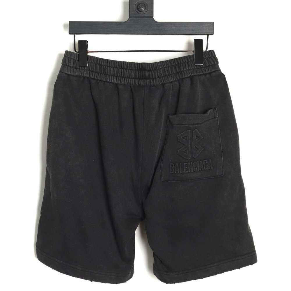 Balenciaga letter foam print washed distressed short-sleeved T-shirt,All order with free shipping Balenciaga