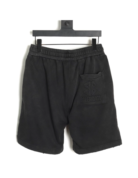 Balenciaga letter foam print washed distressed short-sleeved T-shirt,All order with free shipping Balenciaga