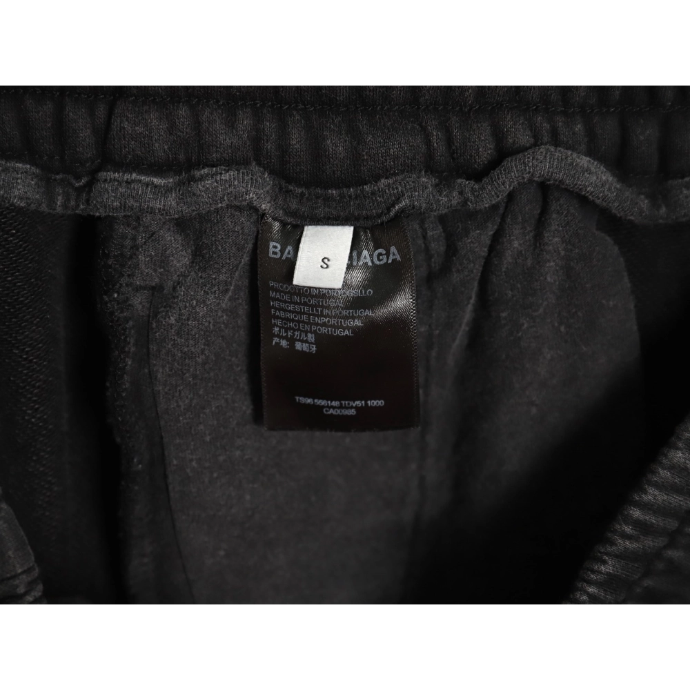 Balenciaga letter foam print washed distressed short-sleeved T-shirt,All order with free shipping Balenciaga