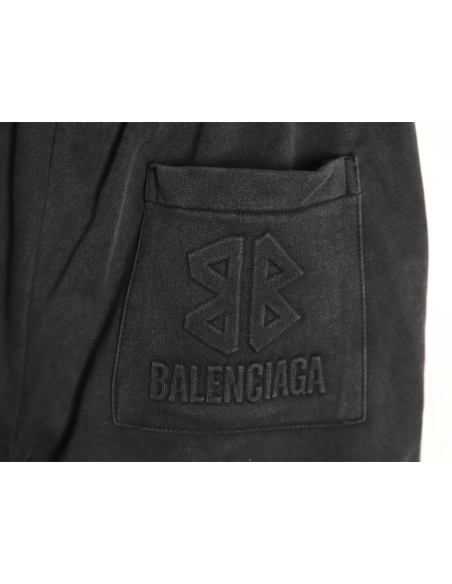 Balenciaga letter foam print washed distressed short-sleeved T-shirt,All order with free shipping Balenciaga