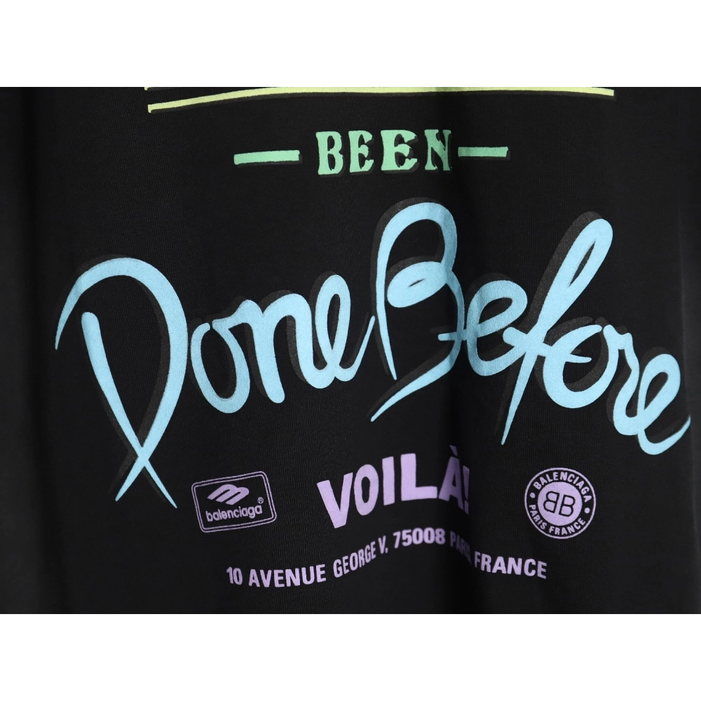 Balenciaga letter foam print washed distressed short-sleeved T-shirt,All order with free shipping Balenciaga