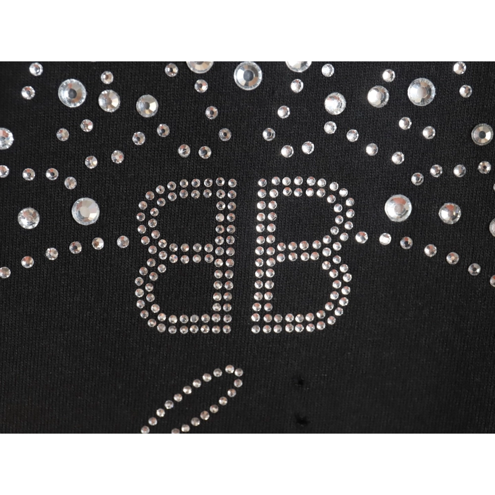 Balenciaga Crown rhinestone short-sleeved T-shirt,All order with free shipping Balenciaga