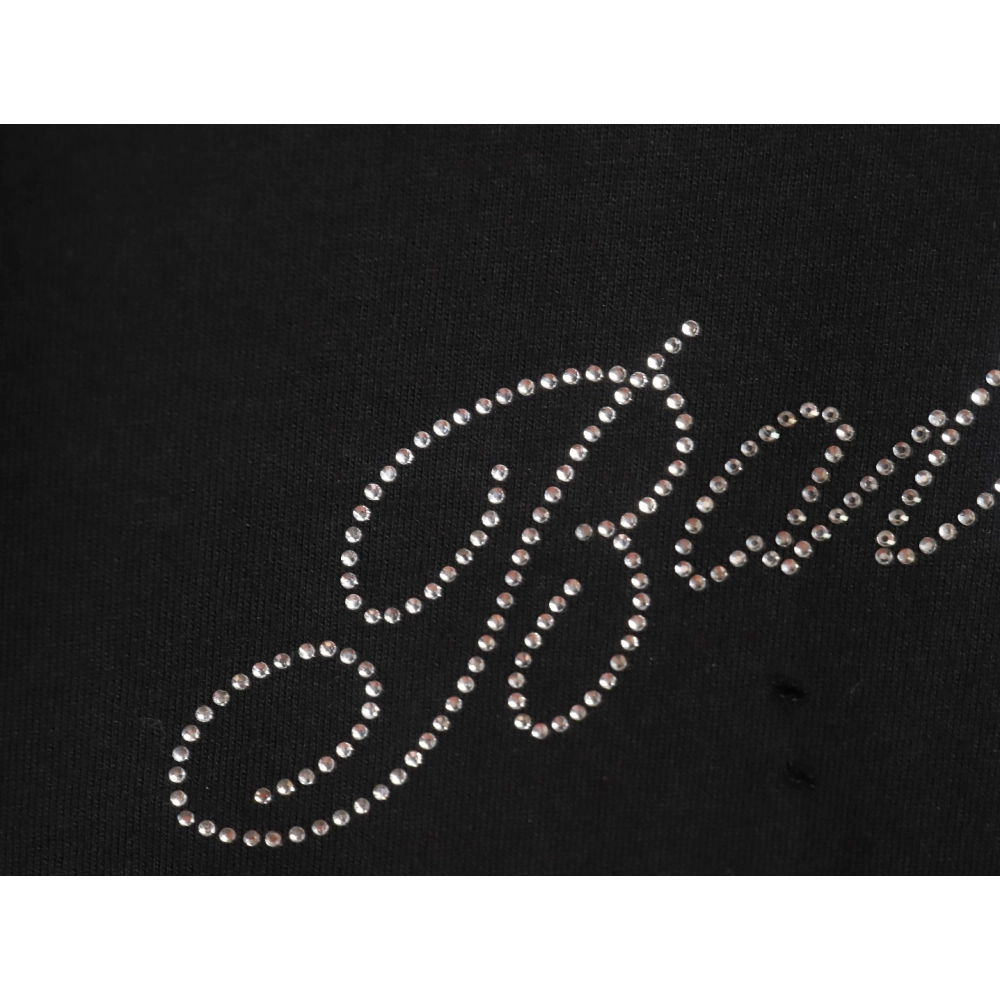 Balenciaga Crown rhinestone short-sleeved T-shirt,All order with free shipping Balenciaga