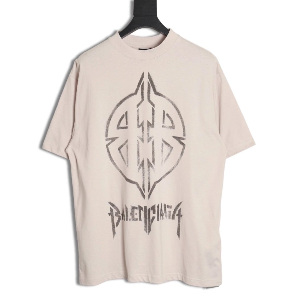 Balenciaga totem hand-painted graffiti short-sleeved T-shirt,All order with free shipping Balenciaga