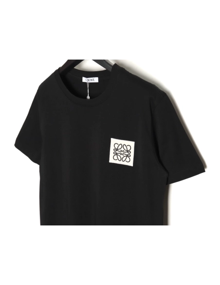 Loewe 24ss chest patch logo embroidered short-sleeved T-shirt TSK1,All order with free shipping Loewe