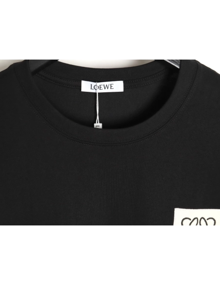 Loewe 24ss chest patch logo embroidered short-sleeved T-shirt TSK1,All order with free shipping Loewe