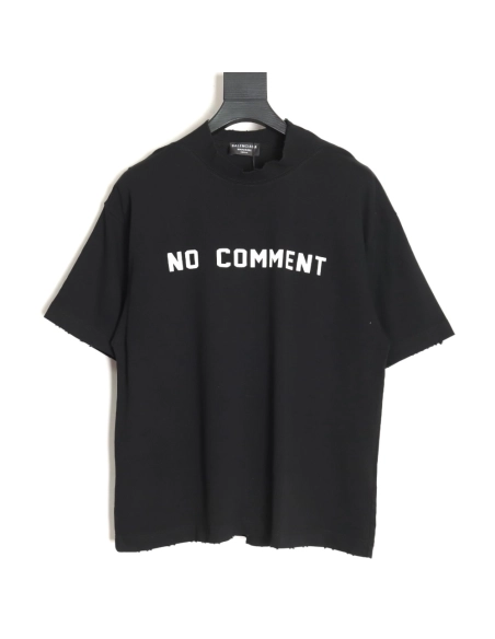 Balenciaga No Comments Cracked Print Washed Ripped Short Sleeve T-shirt TSK1,All order with free shipping Balenciaga