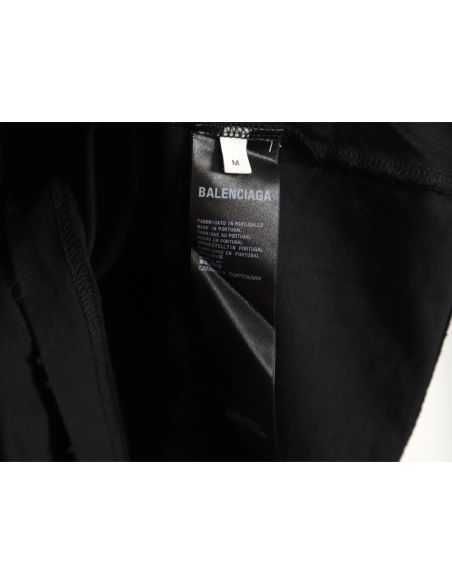 Balenciaga No Comments Cracked Print Washed Ripped Short Sleeve T-shirt TSK1,All order with free shipping Balenciaga